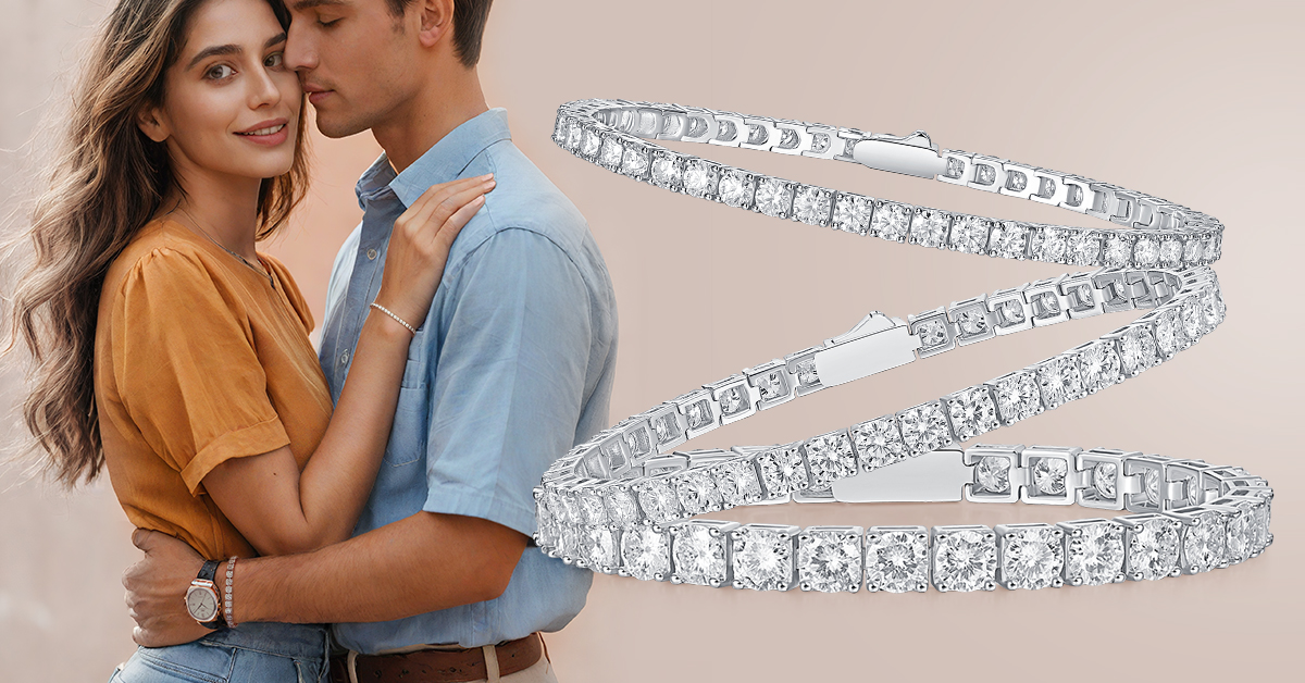 Amazon.com: FANCIME Moissanite Tennis Bracelet 5.3CT 925 Sterling